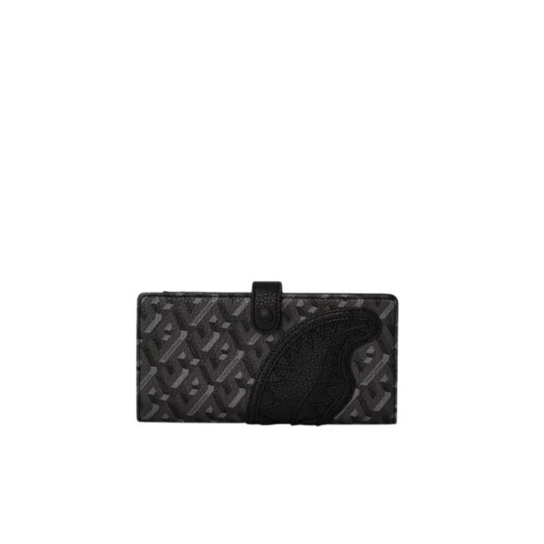 Portafoglio senza portamonete Sprayground 3DSG BLACKOUT LONG SINGLE FOLD WALLET Nero