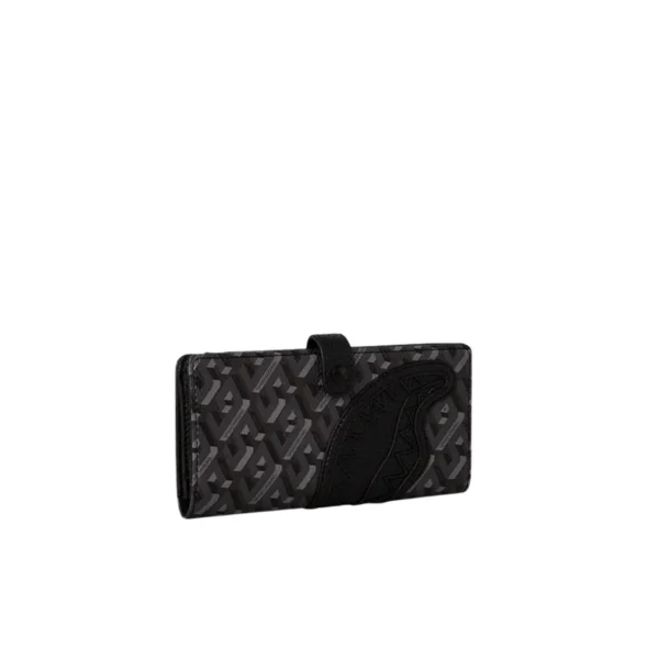 Portafoglio senza portamonete Sprayground 3DSG BLACKOUT LONG SINGLE FOLD WALLET Nero